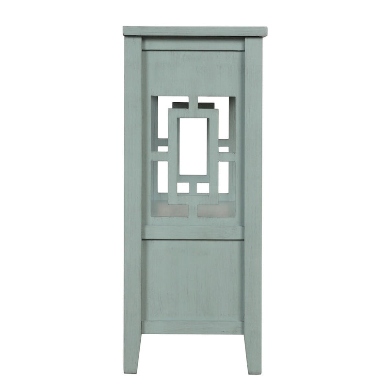 Wood Console Table Entry Sofa Table with 4 Drawers & 1 Storage Shelf for Entryway Living Room Bedroom