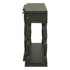 Retro Console Table with 4 Front Facing Storage Drawers and 1 Shelf