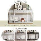 Retro Console Table with 4 Front Facing Storage Drawers and 1 Shelf