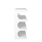 Multifunctional 4-Tier White Book Shelf & Coffee Table,Creative Furniture Floor Bookshelf,Minimalist Organizer Storage Shelves