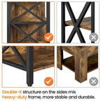 Yaheetech 65 Inch Industrial TV Stand with 5 Storage Cabinets for TVs