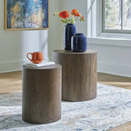 Signature Design by Ashley Cammund Brown Accent Table (Set of 2) - 20  W x 20  D x 20.13  H