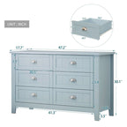 Drawer Dresser Bar Cabinet Side Cabinet,Buffet Sideboard, Solid Wood Frame,Plasticdoor Panel,Retro Shell Handle