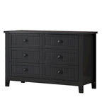 Drawer Dresser Bar Cabinet Side Cabinet,Buffet Sideboard, Solid Wood Frame,Plasticdoor Panel,Retro Shell Handle