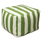 Majestic Home Goods Vertical Stripe Ottoman Outdoor Indoor
