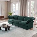 Modular Sectional Sofa Couch, 122.82  Velvet 3 Seater Sofa