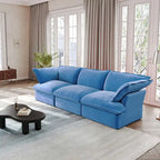 Modular Sectional Sofa Couch, 122.82  Velvet 3 Seater Sofa