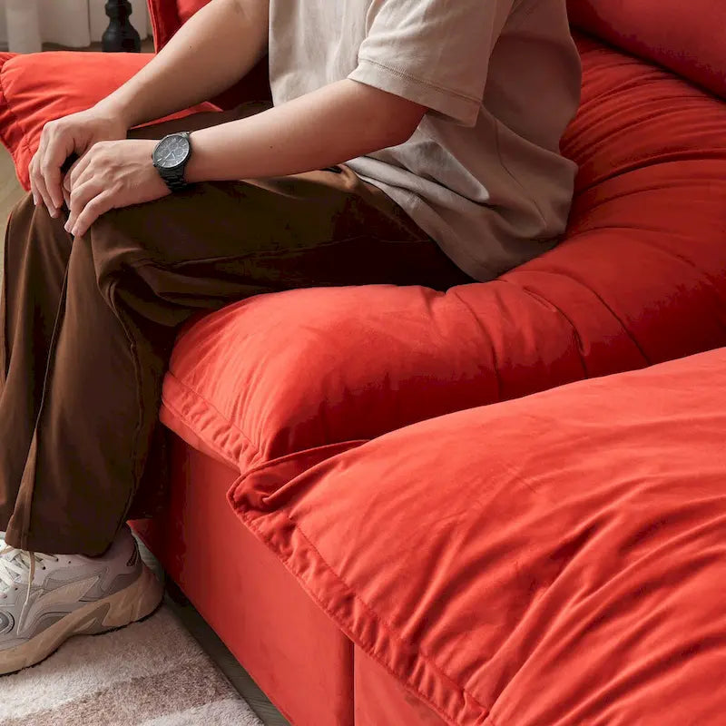 Modular Sectional Sofa Couch, 122.82  Velvet 3 Seater Sofa