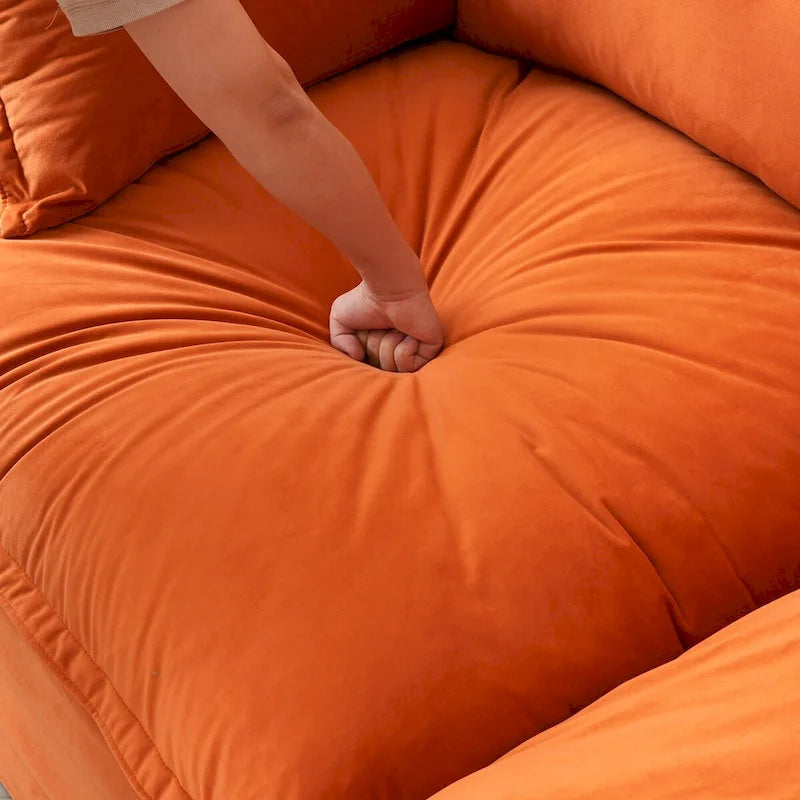 Modular Sectional Sofa Couch, 122.82  Velvet 3 Seater Sofa