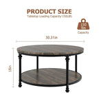 Round Coffee Table 30.31  Industrial Center Table