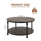 Round Coffee Table 30.31  Industrial Center Table