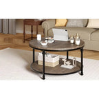 Round Coffee Table 30.31  Industrial Center Table