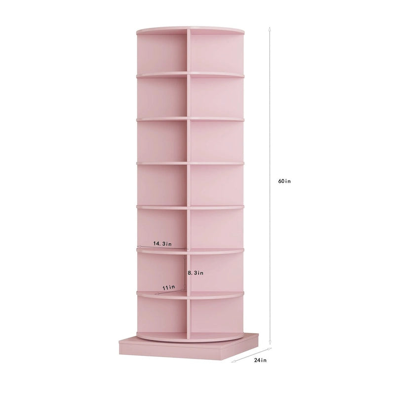360 Rotating Shoe Cabinet with 7 Layers Can Accommodate up to 28 Paris Shoes