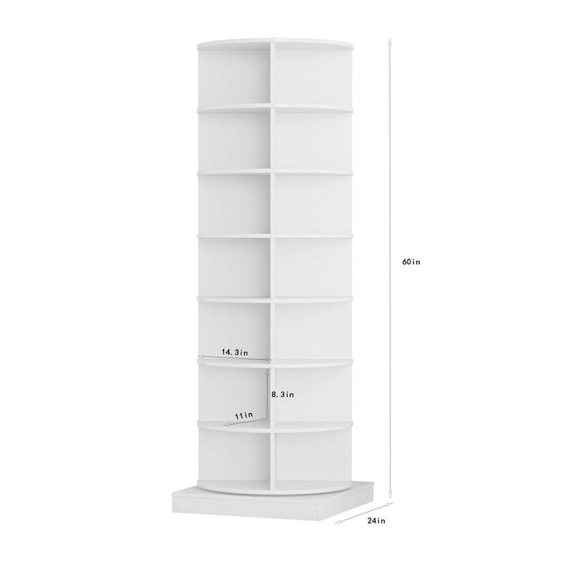 360 Rotating Shoe Cabinet with 7 Layers Can Accommodate up to 28 Paris Shoes