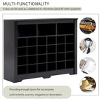 Sleek Design 24 Shoe Cubby Console, Modern Shoe Cabinet with Curved Base, Versatile Sideboard with High-quality for Hallway