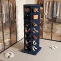 Blue 360 Rotating Shoe Cabinet 7 Layers for Living Room