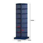 Blue 360 Rotating Shoe Cabinet 7 Layers for Living Room
