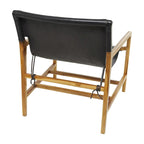 Leather Living Room Accent Chair with Armrests - Brown or Black - Roche River Decor