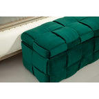 Storage Ottoman,Bedroom End Bench,Upholstered Fabric Storage Ottoman with Safety Hinge,Entryway Padded Footstool