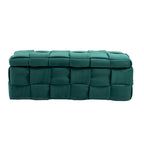 Storage Ottoman,Bedroom End Bench,Upholstered Fabric Storage Ottoman with Safety Hinge,Entryway Padded Footstool