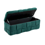 Storage Ottoman,Bedroom End Bench,Upholstered Fabric Storage Ottoman with Safety Hinge,Entryway Padded Footstool