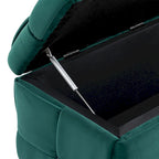 Storage Ottoman,Bedroom End Bench,Upholstered Fabric Storage Ottoman with Safety Hinge,Entryway Padded Footstool