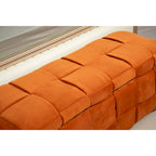 Storage Ottoman,Bedroom End Bench,Upholstered Fabric Storage Ottoman with Safety Hinge,Entryway Padded Footstool