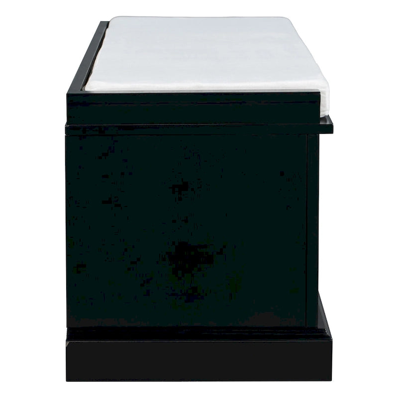 Storage Bench with 2 Drawers and 2 Cabinets, Shoe Bench with Removable Cushion for Living Room