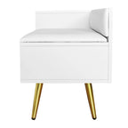 Modern Shoe Storage Bench with Hidden Storage and Upholstered Cushions