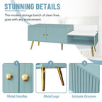 Modern Shoe Storage Bench with Hidden Storage and Upholstered Cushions