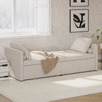 Modern Chaise Lounger Daybed Small Single Daybed with 2 Drawers,No Mattress Needed,Perfect For Living Rooms&Home Office