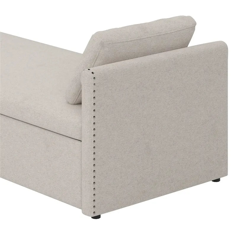 Modern Chaise Lounger Daybed Small Single Daybed with 2 Drawers,No Mattress Needed,Perfect For Living Rooms&Home Office