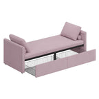 Modern Chaise Lounger Daybed Small Single Daybed with 2 Drawers,No Mattress Needed,Perfect For Living Rooms&Home Office
