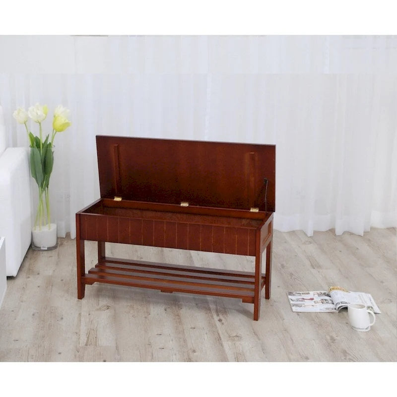 Quality Solid Wood Shoe Bench with Storage