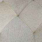 Leather Upholstered Tufted Home Bench with Silver Diagonal Base - Grey - Roche River Decor