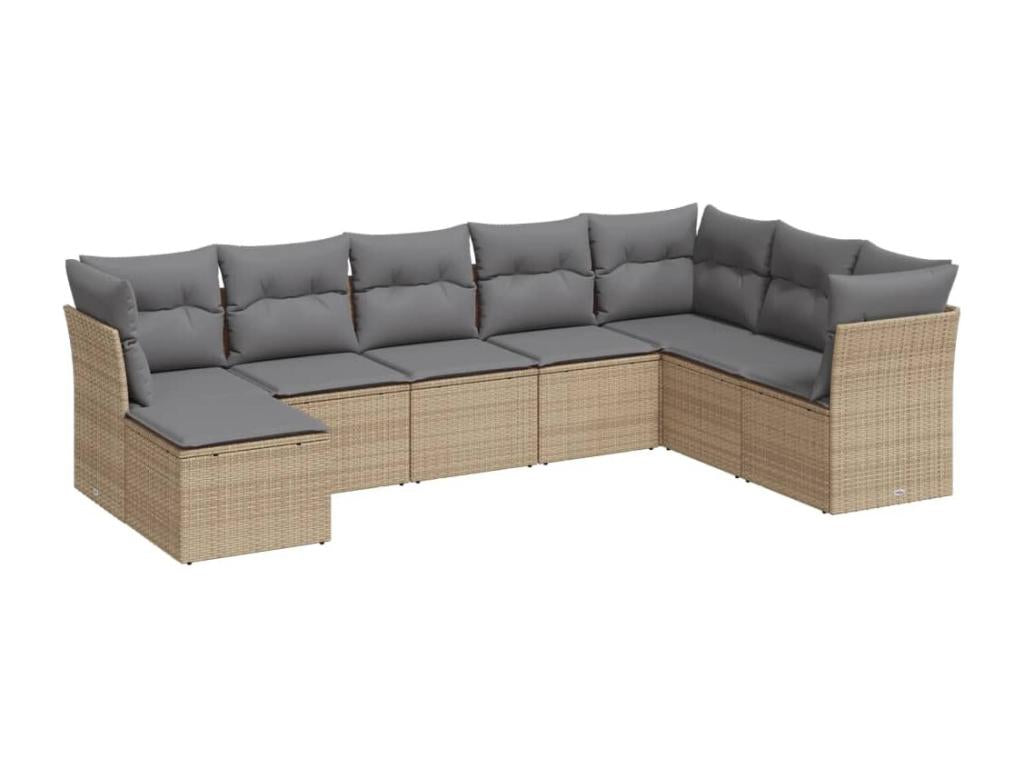 Beige Woven Resin Wicker Outdoor Furniture Set - dlz1766585699197