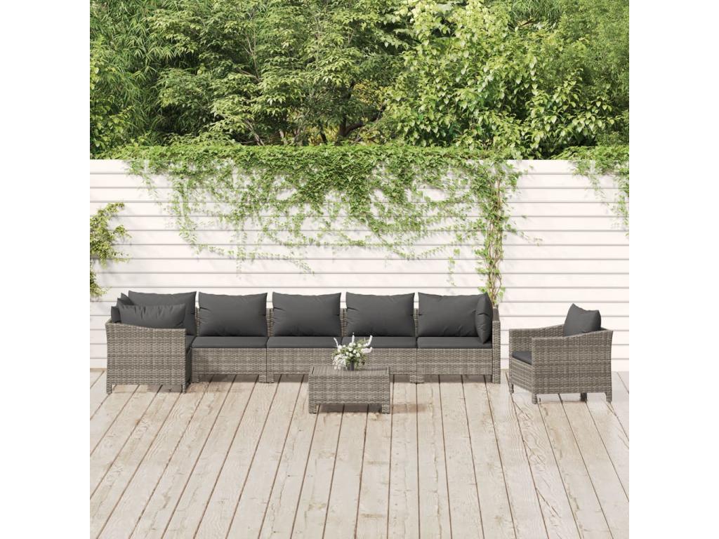 Gray Woven Resin Wicker Outdoor Furniture Set - dlz1766585587467