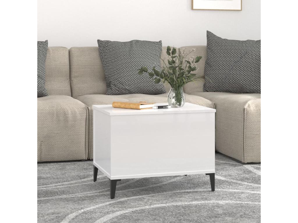 White Engineered Wood Coffee Table, 60 x 44.5 x 45 cm