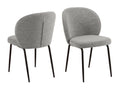 Gray Boucle Fabric Chair