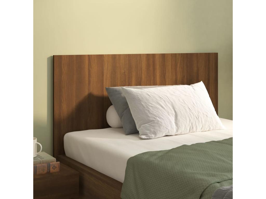 Brown Engineered Wood Bed, 120 x 1.5 x 80 cm