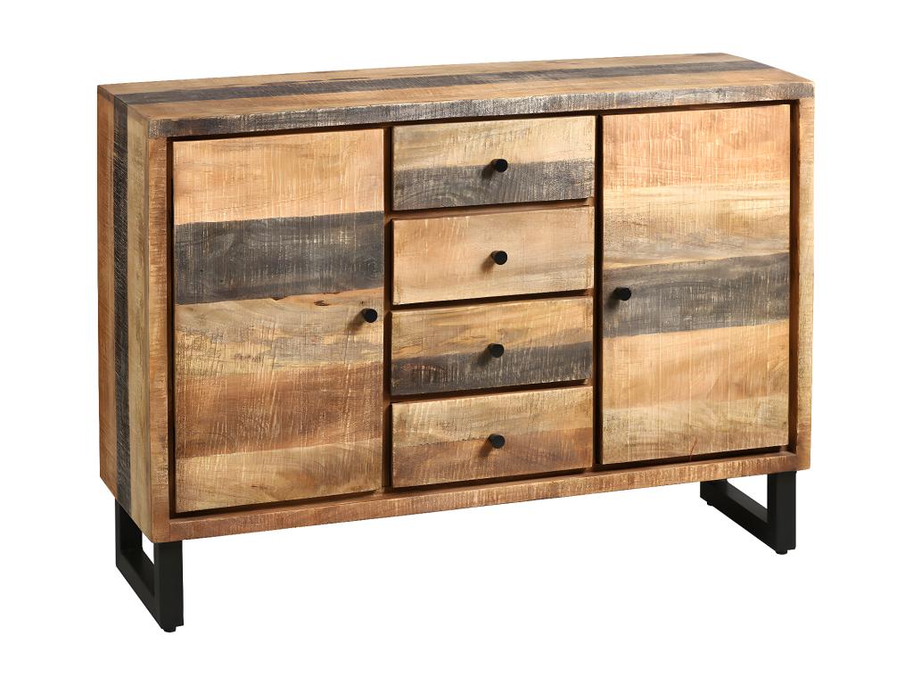 Black Solid Wood Sideboard