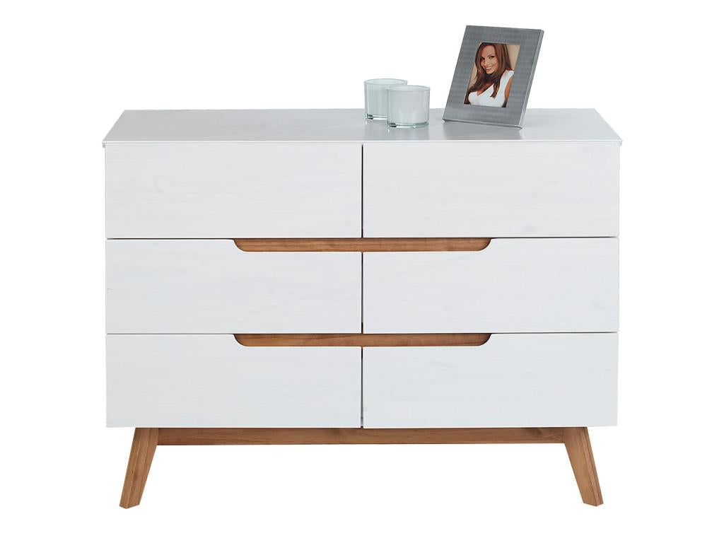 White Solid Wood Dresser
