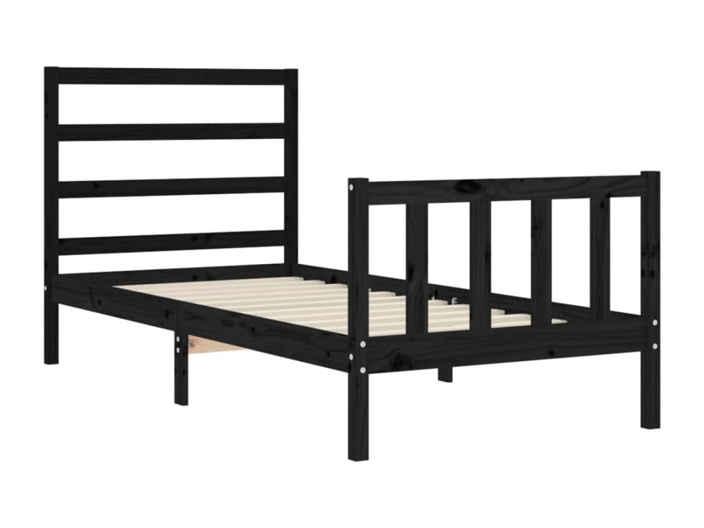 Black Solid Wood Mattress, 100 x 200 cm