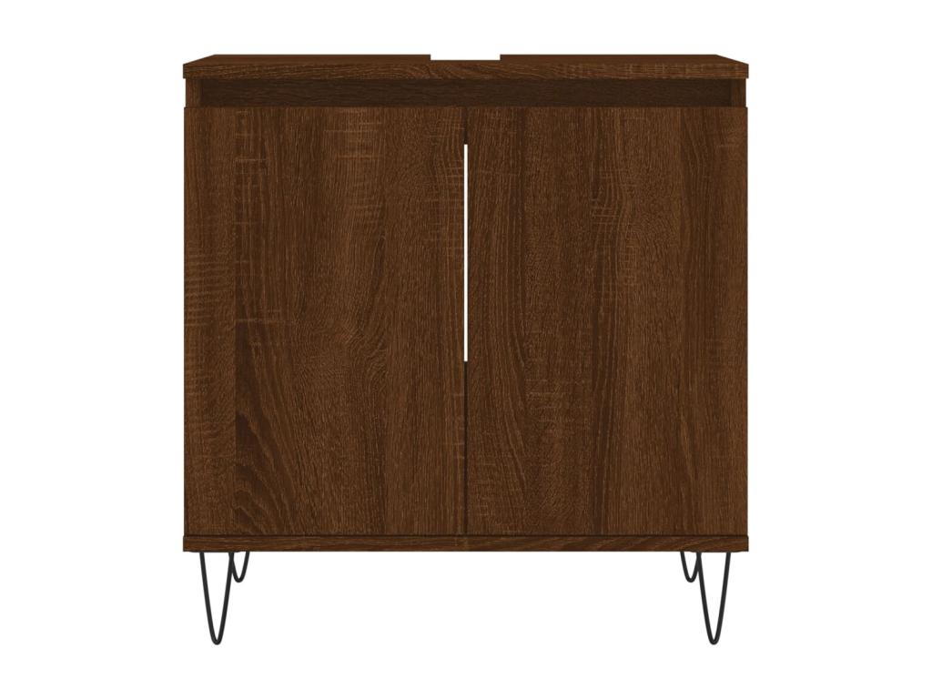Brown Oak Wood Wardrobe - dlz1766585328138