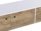 Brown Oak Wood TV Stand, 52 x 160 x 40 cm