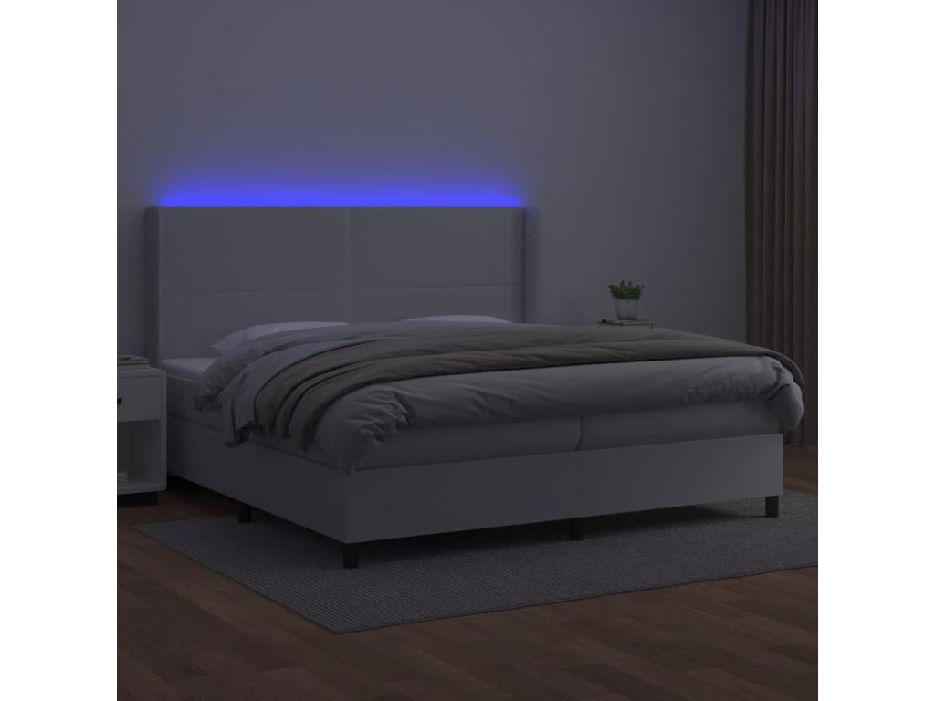 White Faux Leather Mattress, 200 x 200 cm