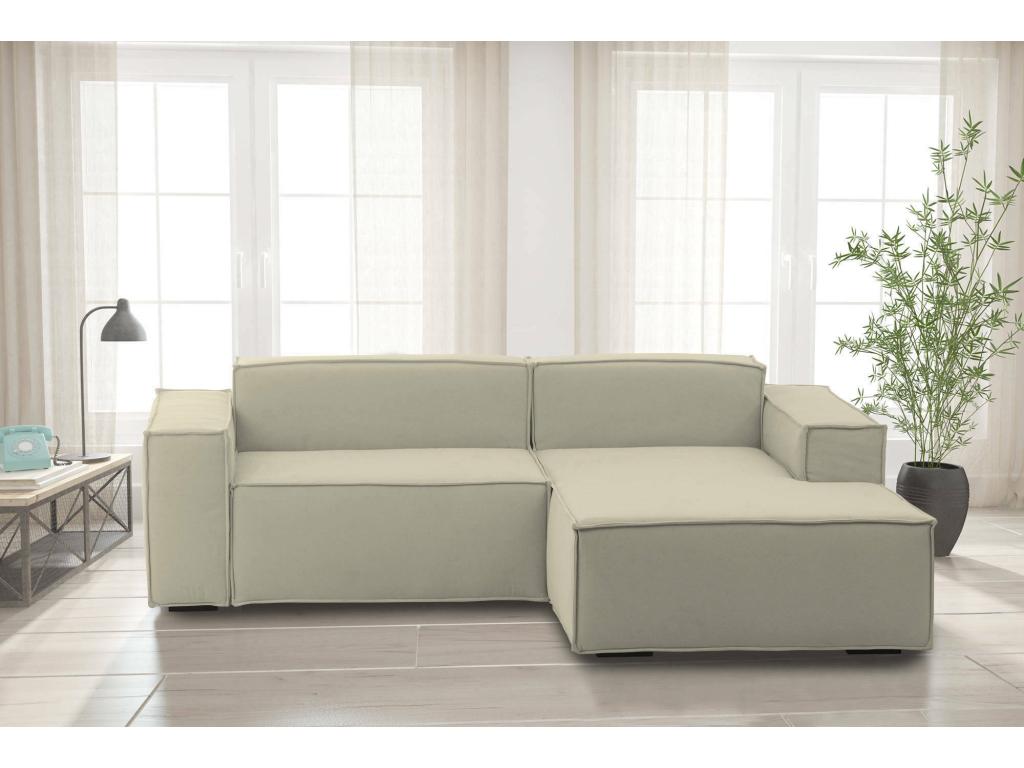 Beige Fabric Sofa - dlz1766585455782