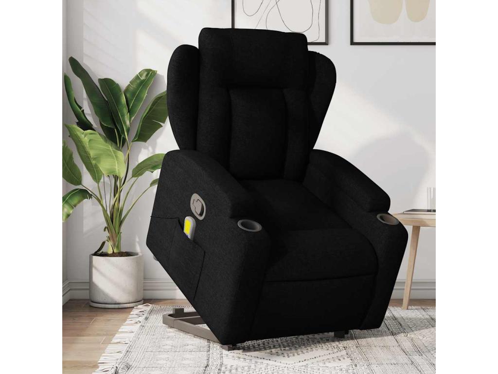 Black Fabric Accent Chair - dlz1766585781208