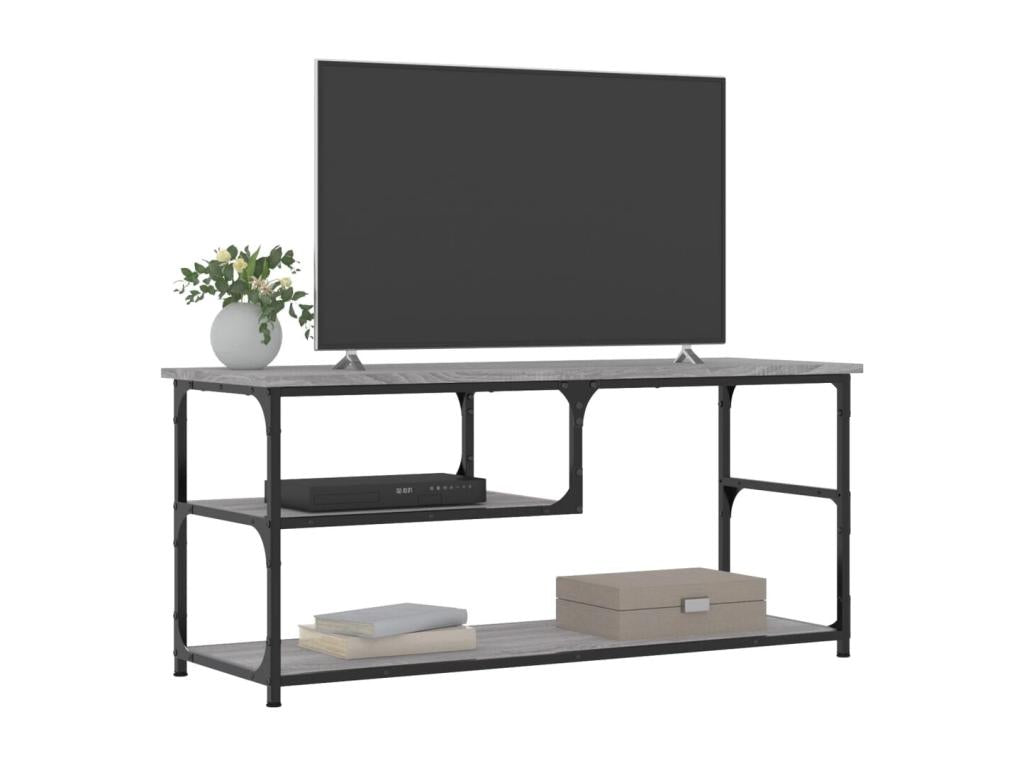Gray Engineered Wood TV Stand, 103 x 38 x 46.5 cm