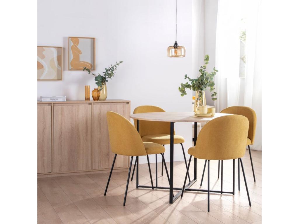 Yellow Fabric Chair, 49 x 81 cm